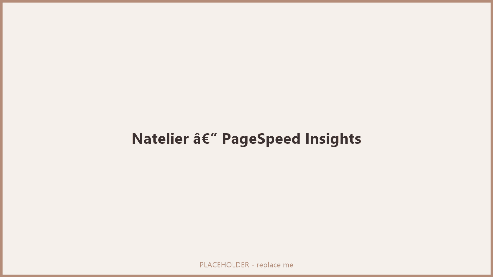 Wyniki PageSpeed Insights dla natelier.pl